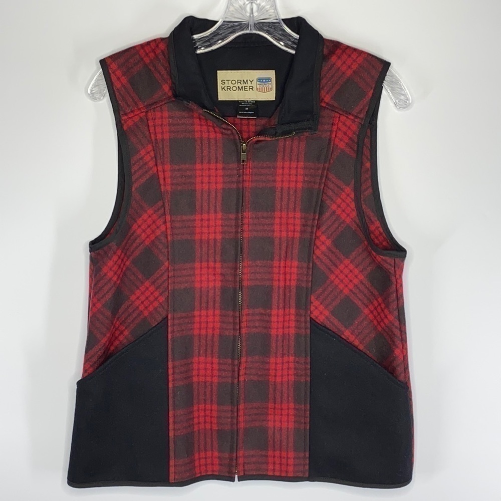 Stormy Kromer Ida Outfitter’s Vest Wool Buffalo Plaid Size Medium